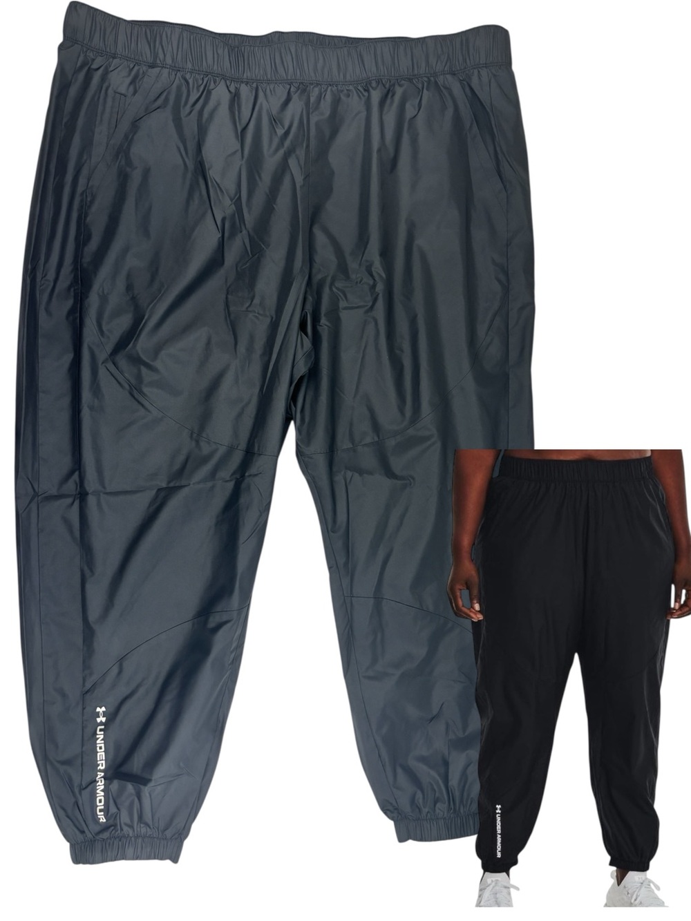 Under Armour Women's Plus Size Rush Woven Loose Fit Active Pants Black Size 2X